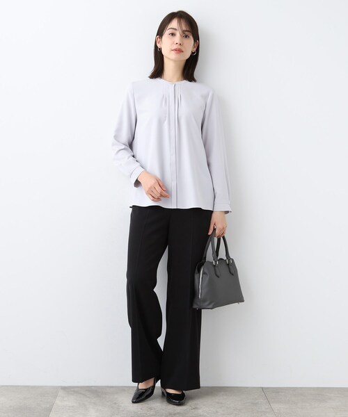 INDIVI / インディヴィ 春SALE！【洗える／UVケア】無地＆幾何学柄ブラウス INDIVI ブラウス シャツ 春SALE！「洗える／UVケア」無地＆幾何