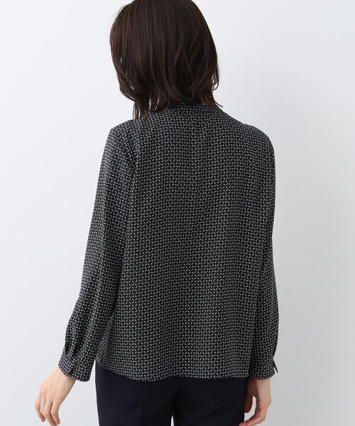 ブラウス シャツ 春SALE！「洗える／UVケア」無地＆幾何学柄ブラウス レディース INDIVI ブラウス シャツ 春SALE！「洗える／UVケア」無地＆幾何