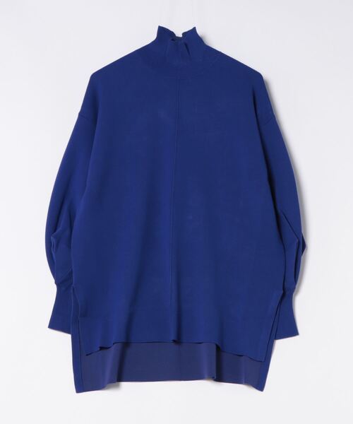 美品　un3d. アンスリード　アシンメトリーニットセーター 青　ブルー UN3D.（アンスリード）の「アシメショートニットトップ（ニット