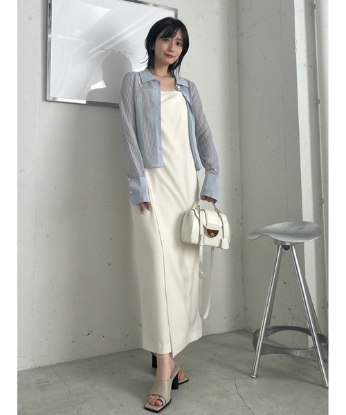 FRAY I.D ワンピース ドレープストレートキャミワンピース