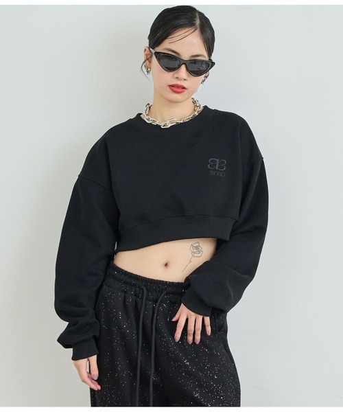ANAP（アナップ） トレーナー スウェット ロゴ刺繍クロップド