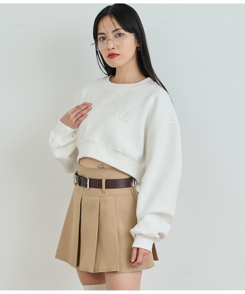ANAP トレーナー スウェット ロゴ刺繍クロップドスウェット