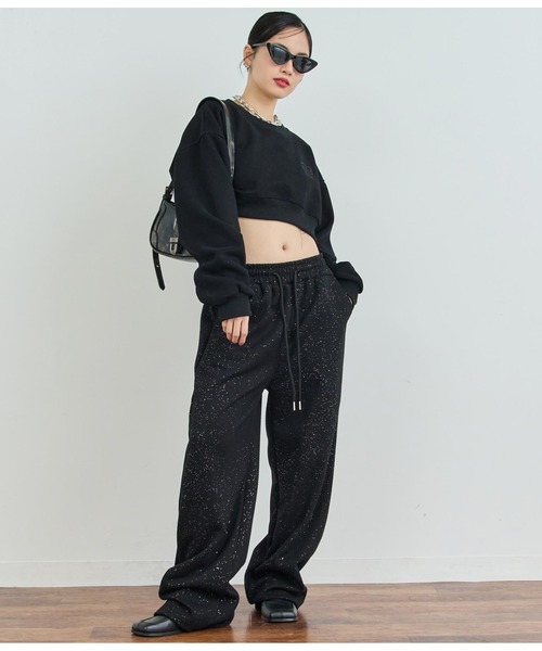 ANAP（アナップ） トレーナー スウェット ロゴ刺繍クロップド