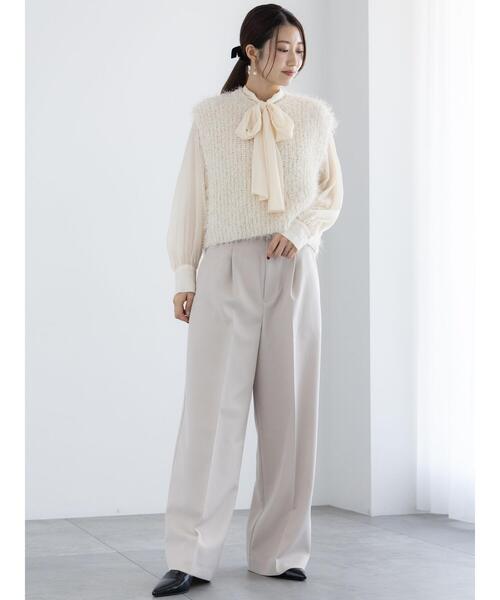 ブラウス シャツ boho chic blouse(ボーホーシックブラウス) レディース Lace Ladies ブラウス シャツ ボウタイ付き 長袖 とろみ