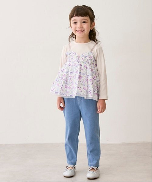 パンツ 「スマイルシリーズ」テーパードパンツ キッズ 子供服 女の子 | petit main | 01