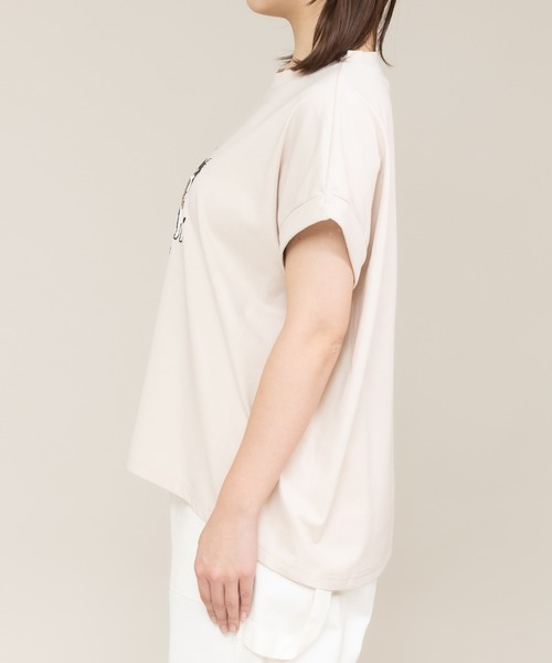 tシャツ 「meeny miny」「CAT＆BAKES 9456」コラボ ”Kossori ajimi” embroideryT レディース meeny miny tシャツ 「meeny miny」「CAT＆BAKES 9456」コラボ