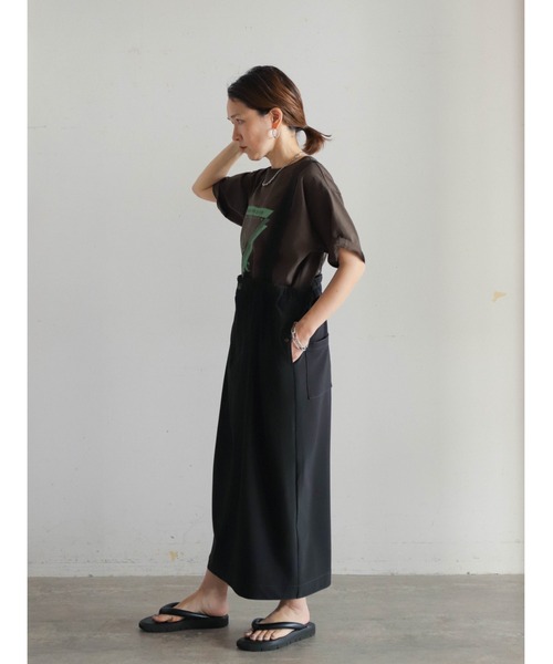 FIL DE FER ジャンパースカート メランジツイル サスペンダー