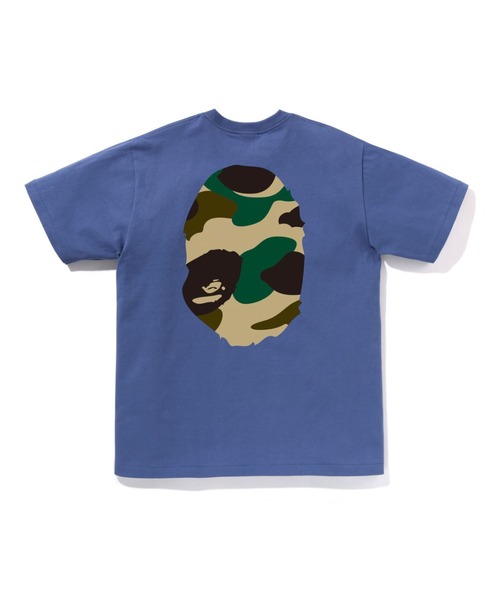 A BATHING APE 大猿 フェルトワッペン Tシャツ ブルー XLサイズ A BATHING APE tシャツ GIANT 1ST CAMO BIG HEAD TEE メンズ
