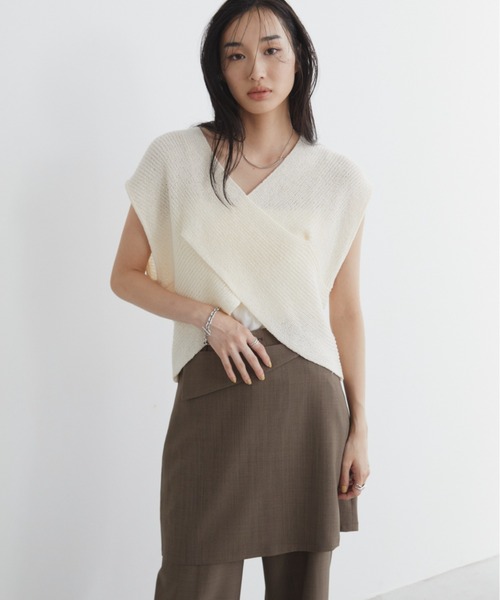 Aunt Marie's（アントマリーズ） ベスト ジレ 2WAYクロスベスト