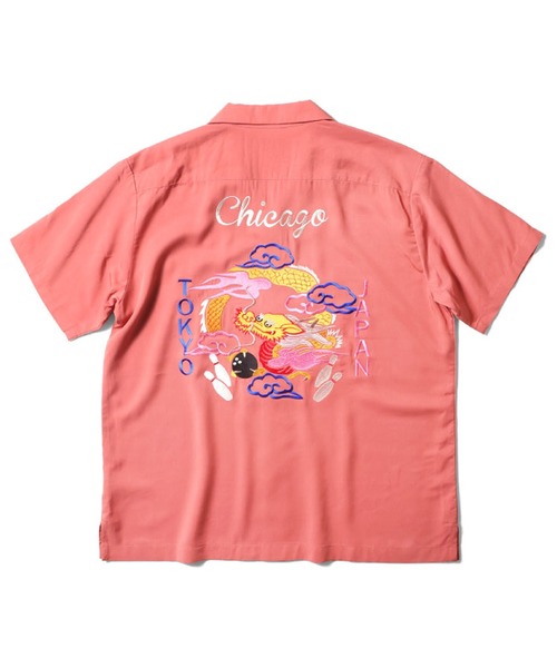 HOUSTON（ヒューストン） シャツ ボーリングシャツ(DRAGON) メンズ