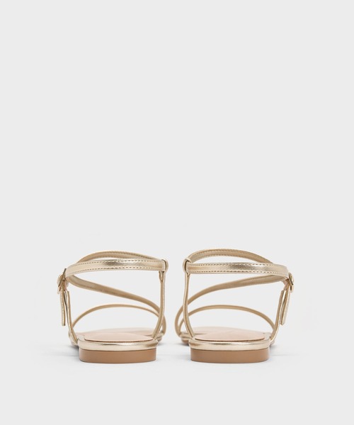 ★CHARLES&KEITH★ツイルアンクルストラップサンダル/送料込 CHARLES ＆ KEITH サンダル アンクルストラップ レディース