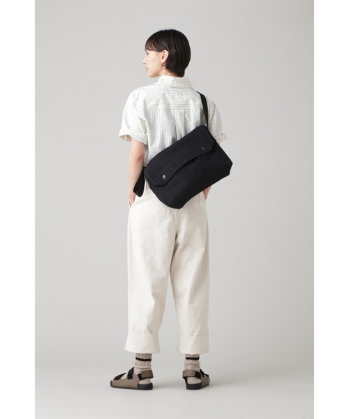 MHL. COTTON CANVAS ショルダーバッグ(BLACK) MHL. ショルダーバッグ バッグ COTTON CANVAS(オンラインストア