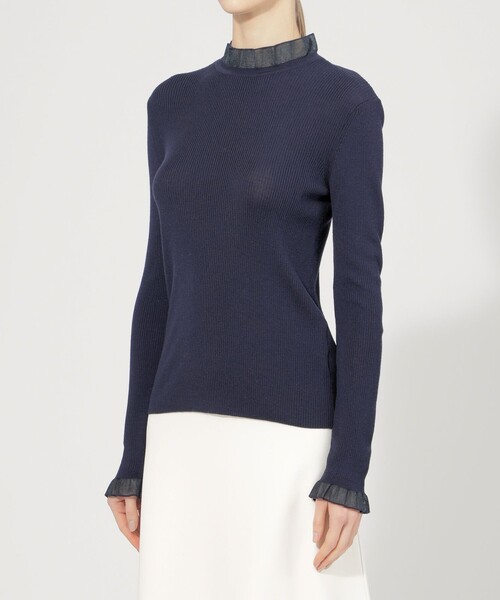 「EPOCA」 長袖ニット 40 ネイビー レディース_画像5