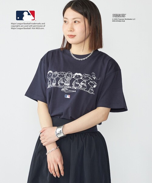 SHIPS: PEANUTS×MLB プリント Tシャツ SHIPS tシャツ SHIPS: PEANUTS×MLB プリント Tシャツ メンズ
