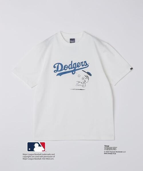 SHIPS tシャツ SHIPS: PEANUTS×MLB プリント Tシャツ メンズ