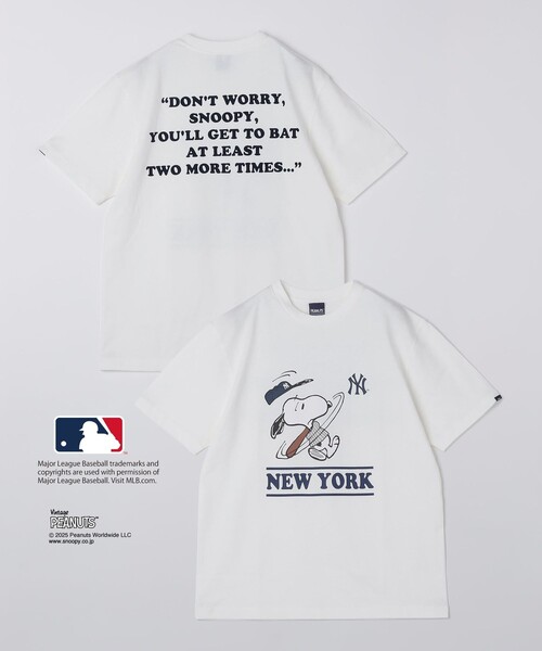 SHIPS tシャツ SHIPS: PEANUTS×MLB プリント Tシャツ メンズ