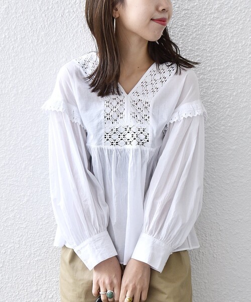 「SHIPS any」 長袖シャツ ONE SIZE ホワイト レディース SHIPS any 「SHIPS any」 長袖ブラウス ONE SIZE ホワイト