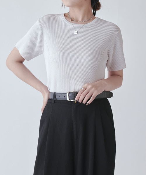 tシャツ Cleanfit rib S/S レディース