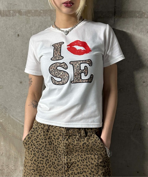 sedacle girl tシャツ レオパードアイラブT レディース
