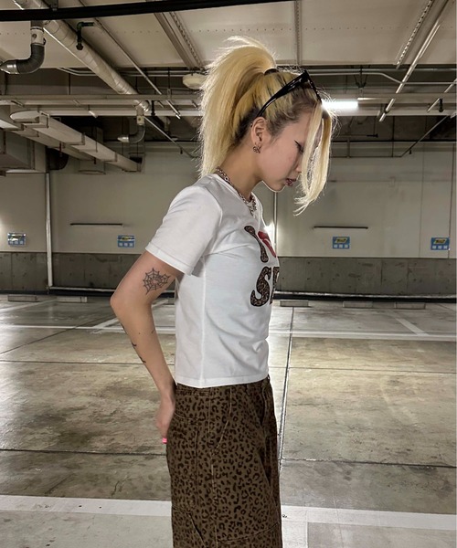 sedacle girl tシャツ レオパードアイラブT レディース