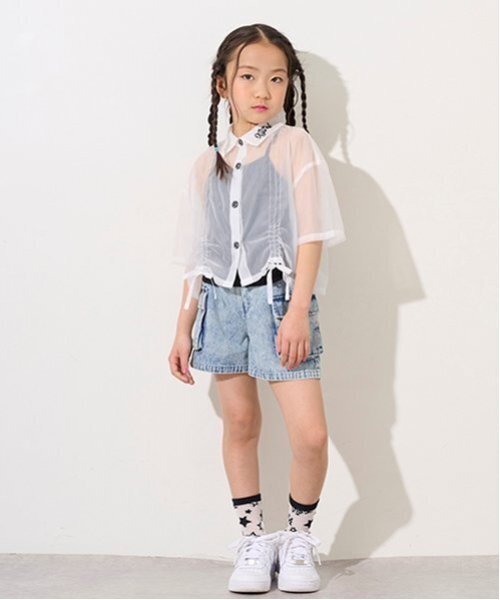 【関税込み】Poster Girl ブラック Kracken ショートパンツ X-girl Stages パンツ カーゴショートパンツ キッズ 子供服
