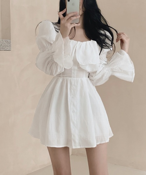 まとめ買いOK!フリルミニワンピース♪可愛いデザイン フリルミニワンピース｜PETAL ONLINE（ペタルオンライン）