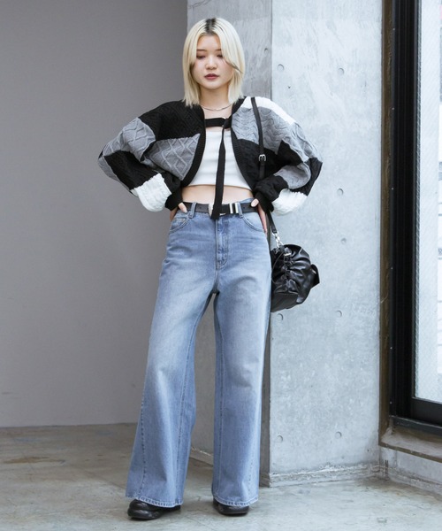 PAGEBOY（ページボーイ） ニットボレロ FREE オフホワイト レディース