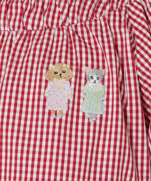ブラウス シャツ 「22fabric」ギンガムチェックブラウス レディース Jolly Poupee ブラウス シャツ 「22fabric」ギンガムチェック