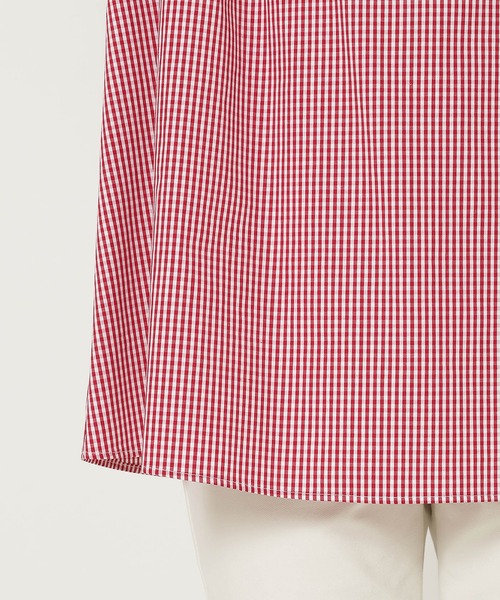 ジョリープッペ Jolly Poupee 【22fabric】ギンガムチェックブラウス （レッド） Jolly Poupee ブラウス シャツ 「22fabric」ギンガムチェック