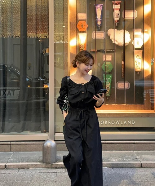 RANCLIC オールインワン ジップアップジャンプスーツ レディース