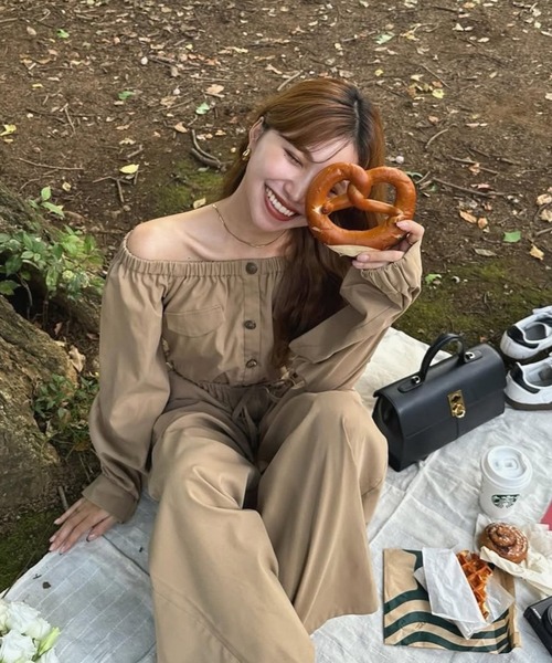 RANCLIC オールインワン ジップアップジャンプスーツ レディース