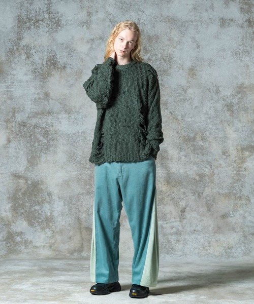 パ*ル様 ※新品・未使用※【glamb】ケーブルニットセーター　サイズ:L パー glamb（グラム） セーター ニット Damage Pullover Knit / ダメージ