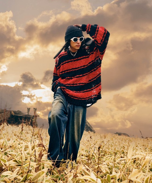 glamb（グラム） セーター ニット Damage Pullover Knit / ダメージ