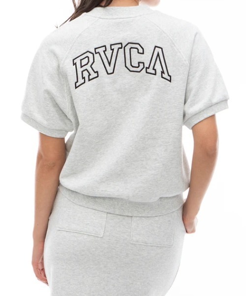 トレーナー スウェット 「RVCA/ルーカ」24SS ARCH RVCA SWEAT ST/バックプリントアーチカレッジロゴ半袖ライトスウェット・トレ