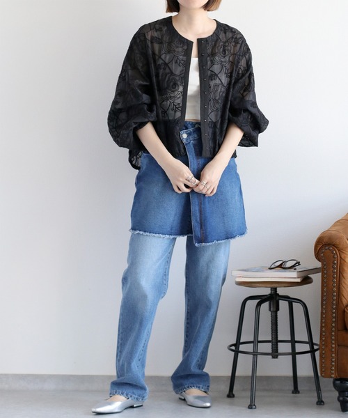 ブラウス シャツ 「セットアップ対応」LACE OPEN COLLAR シャツ レディース MOUSSY | LACE OPEN COLLAR シャツ (シャツ・ブラウス ) |SHEL