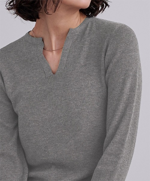 TODAYFUL【新品未使用品】キーネックリブニット★ungrid チクチクしないウールブレンドキーネックリブニット | ur's（ユアーズ）