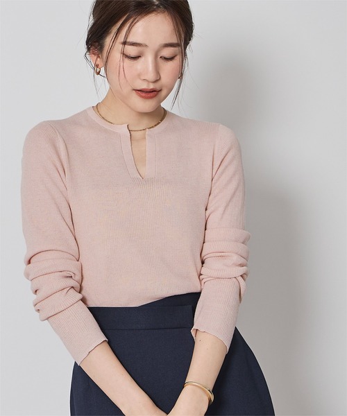 TODAYFUL【新品未使用】キーネックリブニット★ungrid チクチクしないウールブレンドキーネックリブニット | ur's（ユアーズ）