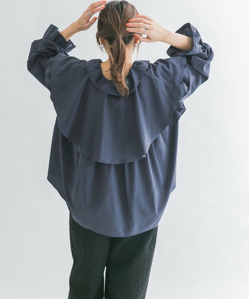 KBF 「KBF」 長袖ブラウス ONE ブルー系その他 レディース