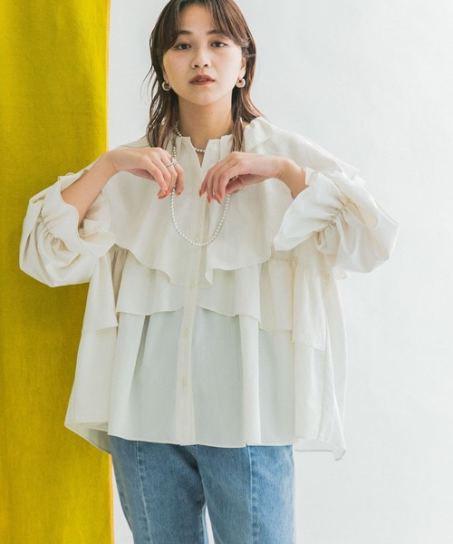 「KBF」 長袖シャツ ONE ライトブルー レディース KBF 「KBF」 長袖ブラウス ONE ブルー系その他 レディース