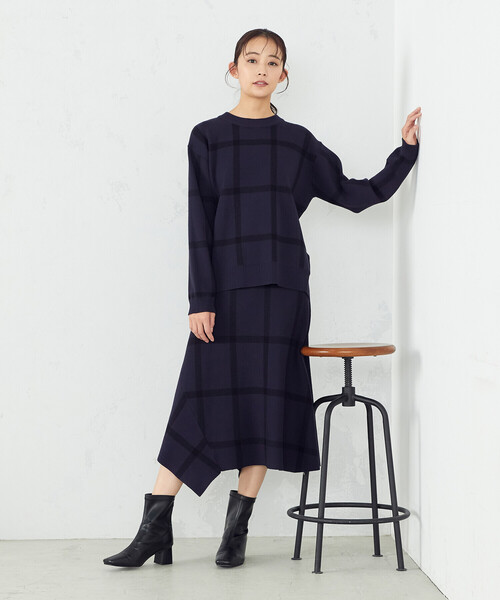 Yahoo!オークション - 「COMME CA ISM」 ニットスカート LARGE ベージ...
