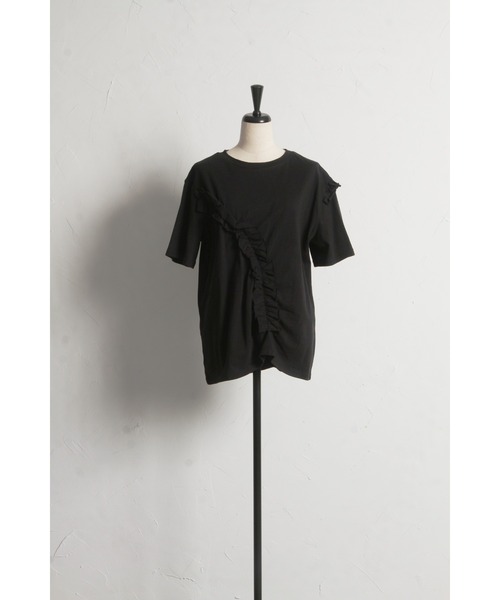 &. NOSTALGIA（ノスタルジア） tシャツ アシメトリーフリルTシャツ