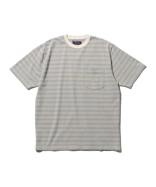 BEAMS+（ビームスプラス） tシャツ ピンストライプ ポケット Tシャツ