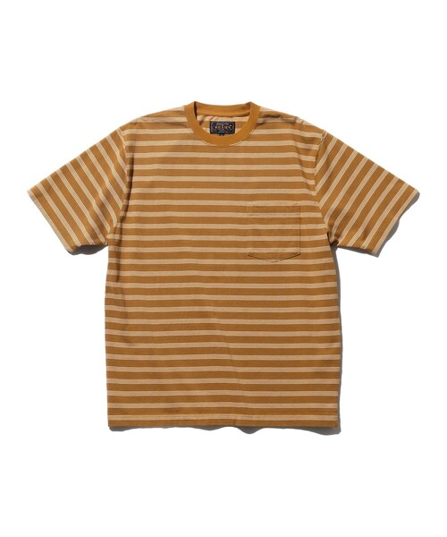 BEAMS+（ビームスプラス） tシャツ ピンストライプ ポケット Tシャツ