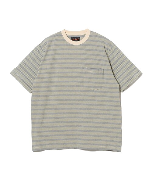 BEAMS+（ビームスプラス） tシャツ ピンストライプ ポケット Tシャツ