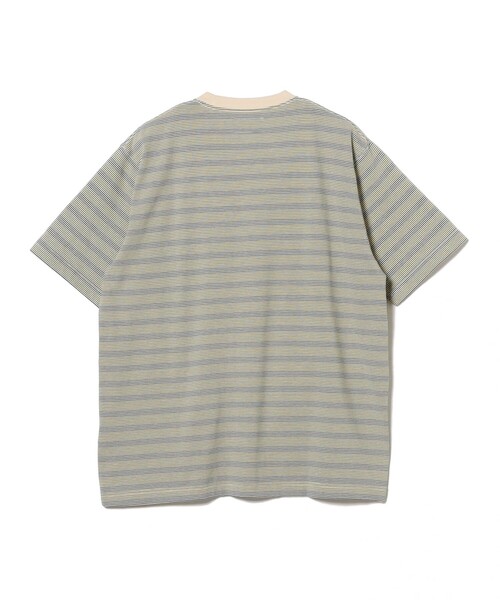 BEAMS+（ビームスプラス） tシャツ ピンストライプ ポケット Tシャツ 