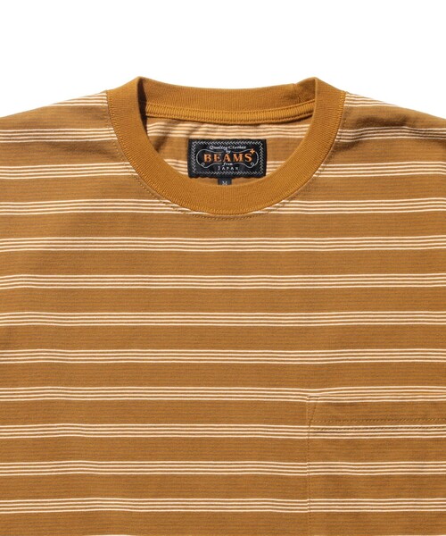 BEAMS+（ビームスプラス） tシャツ ピンストライプ ポケット Tシャツ 