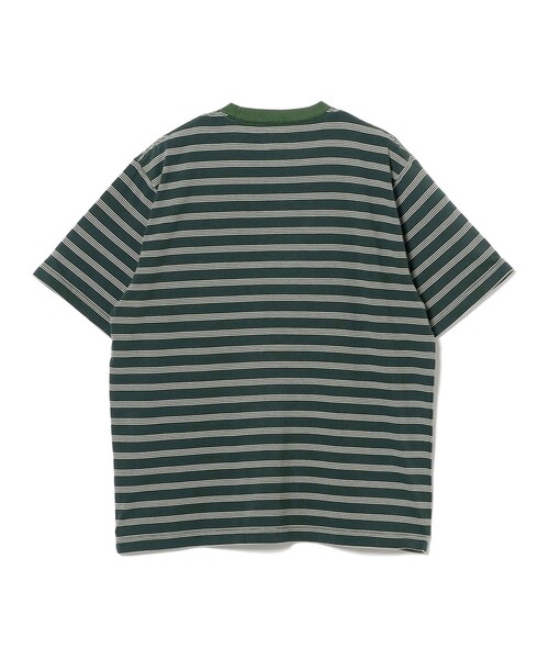 BEAMS+（ビームスプラス） tシャツ ピンストライプ ポケット Tシャツ