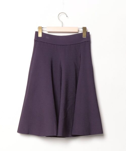 新品　to be chic ニットフレアスカート TO BE CHIC 「TO CHIC」 ニットスカート 40 パープル レディース