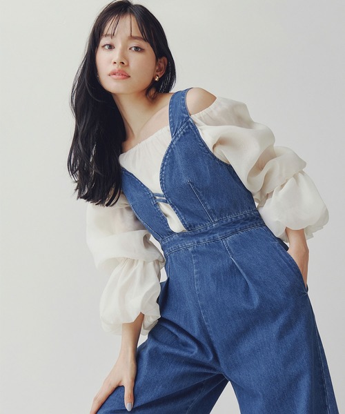 「NATURAL BEAUTY BASIC」 長袖ブラウス MEDIUM オフホワイト レディース