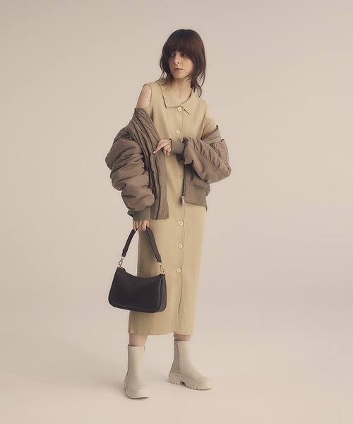 「RANDEBOO」 ニットワンピース FREE ベージュ レディース_画像3